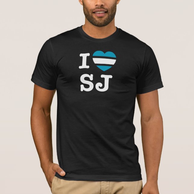 T-shirts Mim coração San Jose! (Frente)