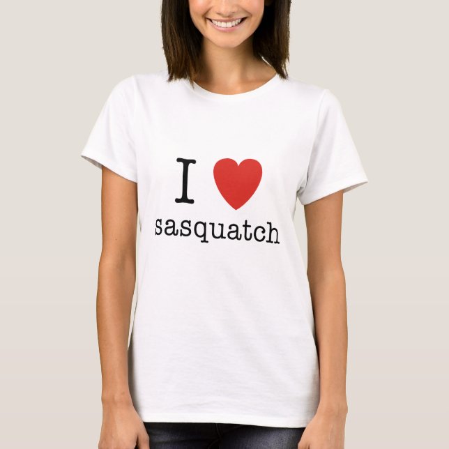 T-shirts Mim coração Sasquatch (Frente)