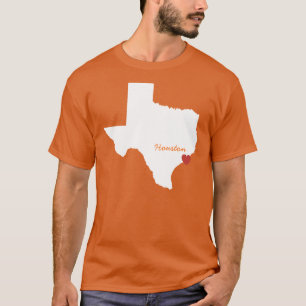 T-shirts Mim coração Texas - cidade customizável