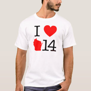 T-shirts Mim coração Wisconsin 14