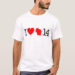 T-shirts Mim coração Wisconsin 14