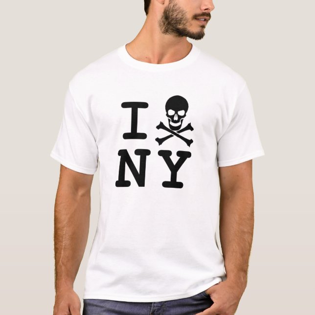 T-shirts Mim (crânio e crossbones) NY (Frente)