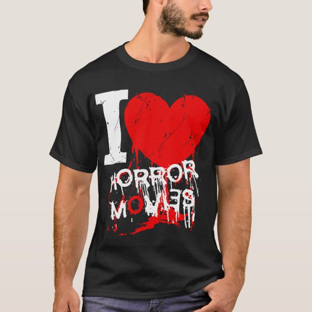 T-shirts Mim filmes de terror do coração (Frente)