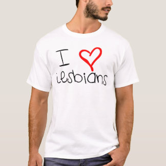 T-shirts Mim lésbica do coração