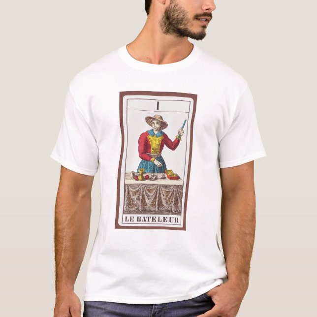 T-shirts Mim o mágico, sete cartões de tarot (Frente)