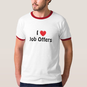T-shirts Mim ofertas de trabalho do coração
