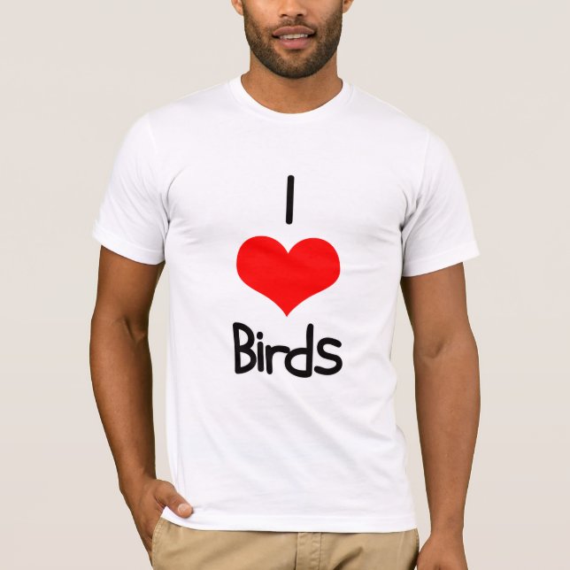 T-shirts Mim pássaros do coração (amor) (Frente)