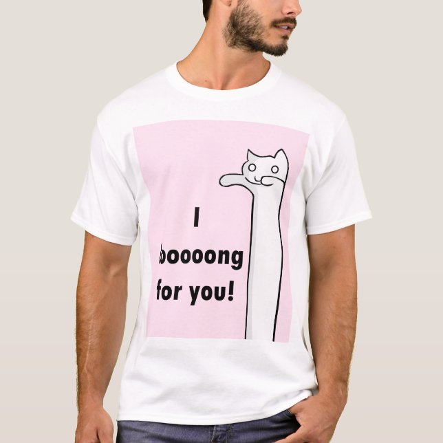 T-shirts Mim por muito tempo para você, Longcat (Frente)