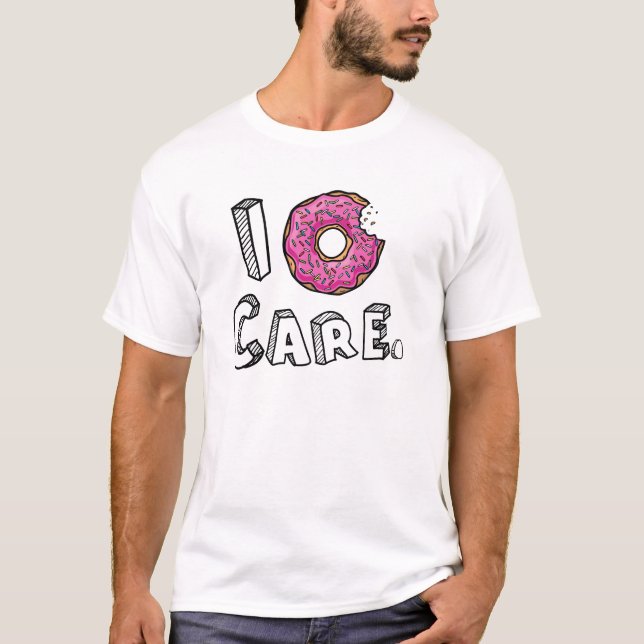 T-shirts Mim rosquinha cor-de-rosa mordida cuidado da (Frente)