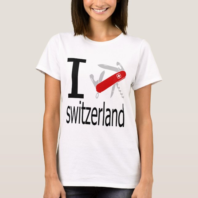 T-shirts Mim suiça do coração (Frente)