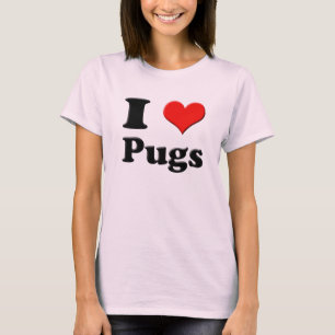 T-shirts Mim T dos Pugs do coração
