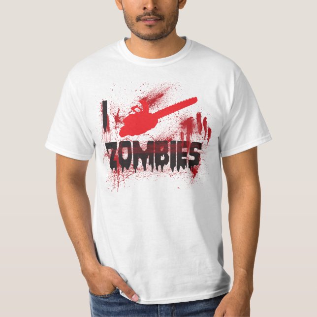 T-shirts Mim zombis da "serra de cadeia" (Frente)