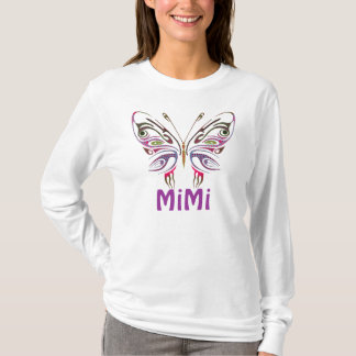 T-shirts MiMi borboleta personalizada