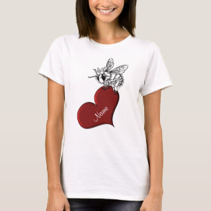 T-shirts Mina da abelha de PERSONALIZABLE: Namorados por