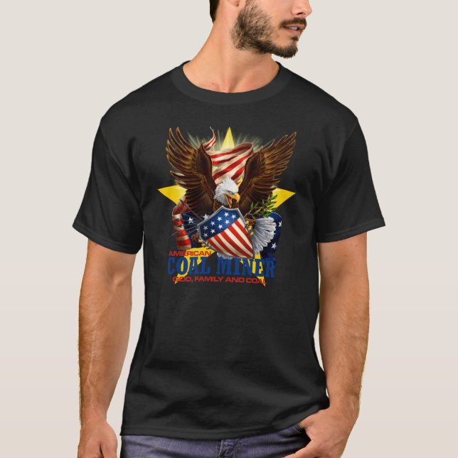 T-SHIRTS MINEIRO DE CARVÃO AMERICANO (Frente)