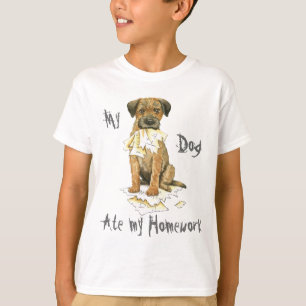 T-shirts Minha beira Terrier comeu meus trabalhos de casa