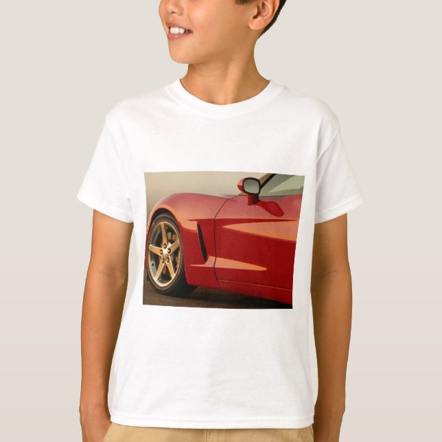 T-shirts Minha corveta vermelha (Frente)