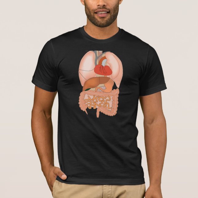 T-shirts Minha entranhas, órgãos digestivos (Frente)