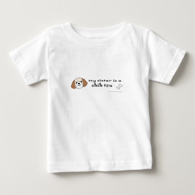 T-shirts minha irmã é uma shih tzu (Frente)