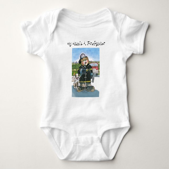 T-shirts Minha mãe um sapador-bombeiro - (Frente)