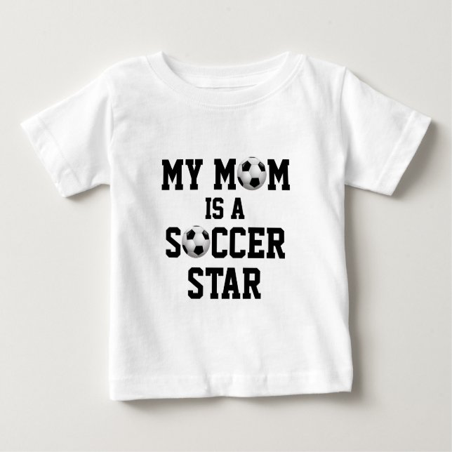 T-shirts Minha mamã é uma bola de futebol da estrela de (Frente)