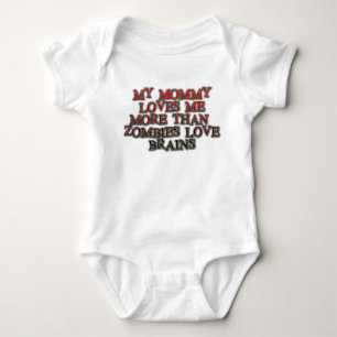 T-shirts Minha mamãe ama-me mais do que cérebros do amor