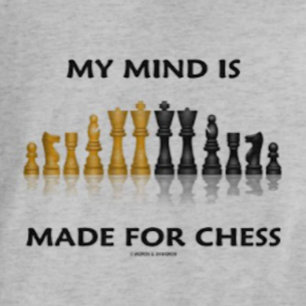 T-shirts Minha Mente É Feita Para Xadrez (Reflexão Do Xadre