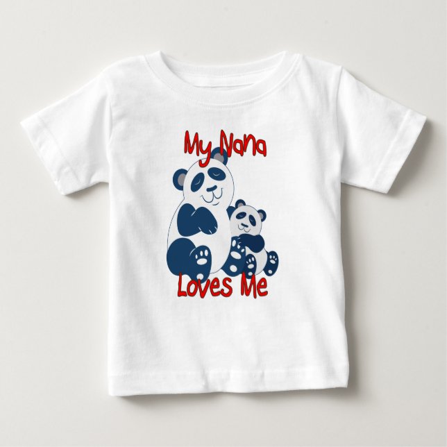 T-shirts Minha Nana ama-me panda (Frente)