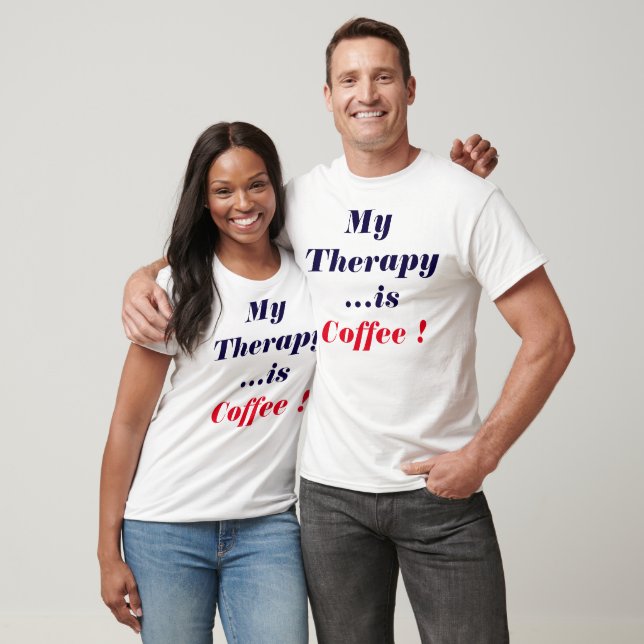 T-shirts Minha #Terapia é #Café (Unissex)