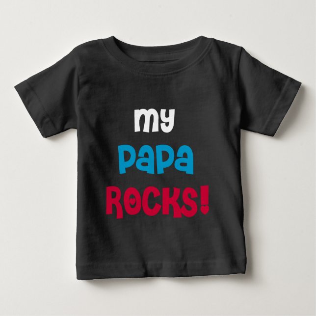 T-shirts Minhas rochas da papá (Frente)