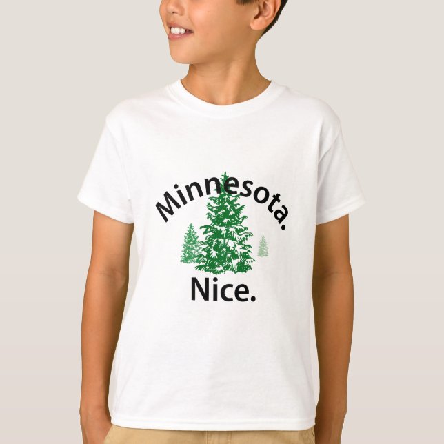 T-shirts Minnesota Nice. Ponto! (texto em preto) (Frente)