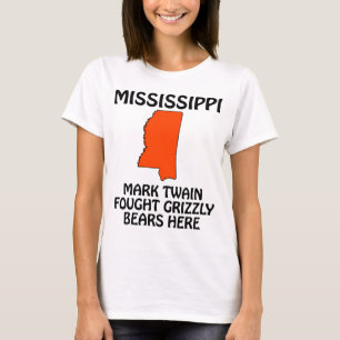 T-shirts Mississippi - Mark Twain Lutou Contra Ursos Grizzl