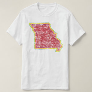 T-shirts missouri color grunge