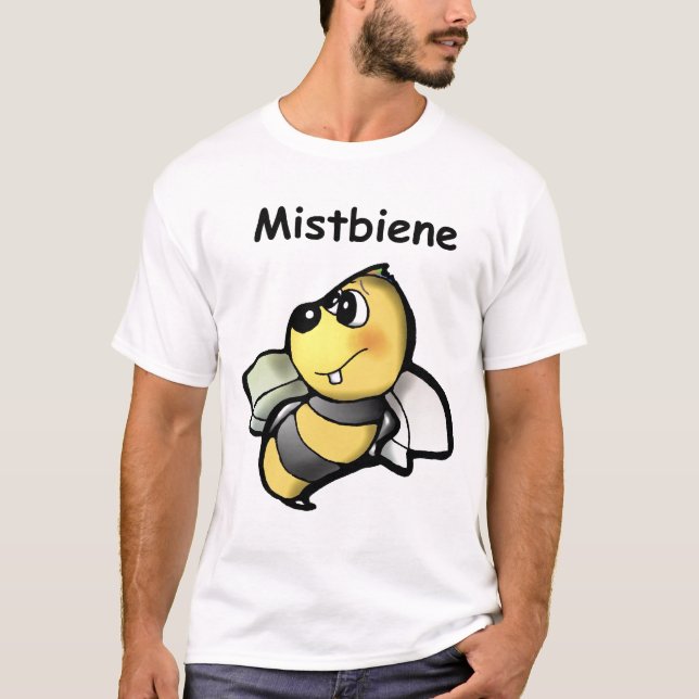 T-shirts mistbiene abelha miserável (Frente)