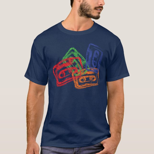 T-shirts Misturar fitas - Jóquei em disco DJ (Frente)