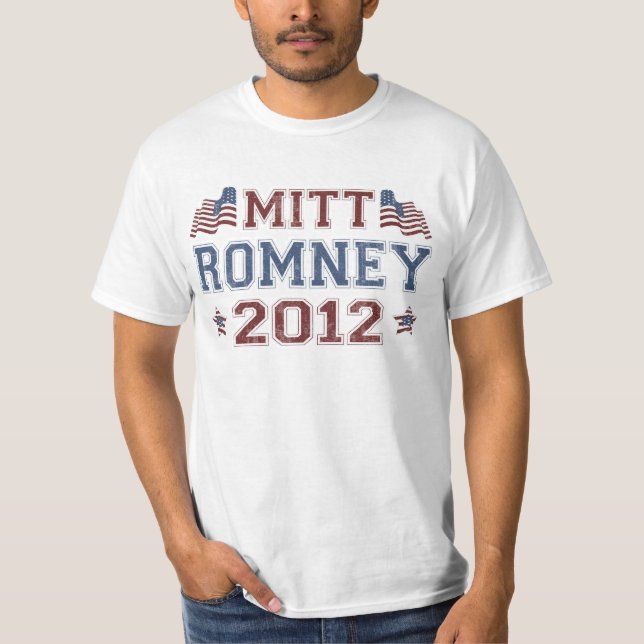 T-shirts Mitt Romney 2012 afligido (Frente)