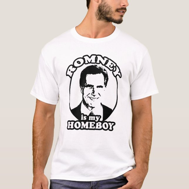 T-SHIRTS MITT ROMNEY É MEU FICAR EM CASA (Frente)