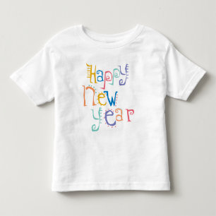 T-shirts Miúdos, criança, definição do ano novo do beb