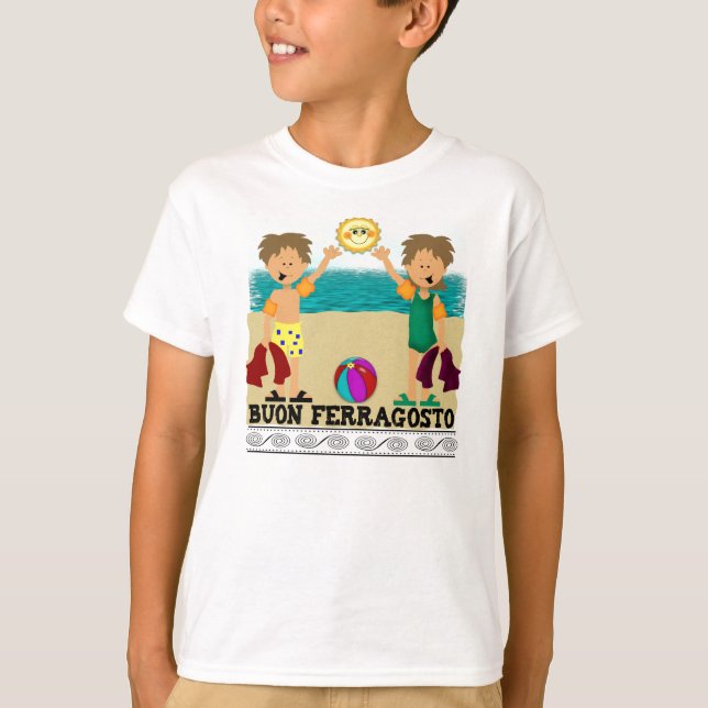 T-shirts Miúdos de Buon Ferragosto (Frente)
