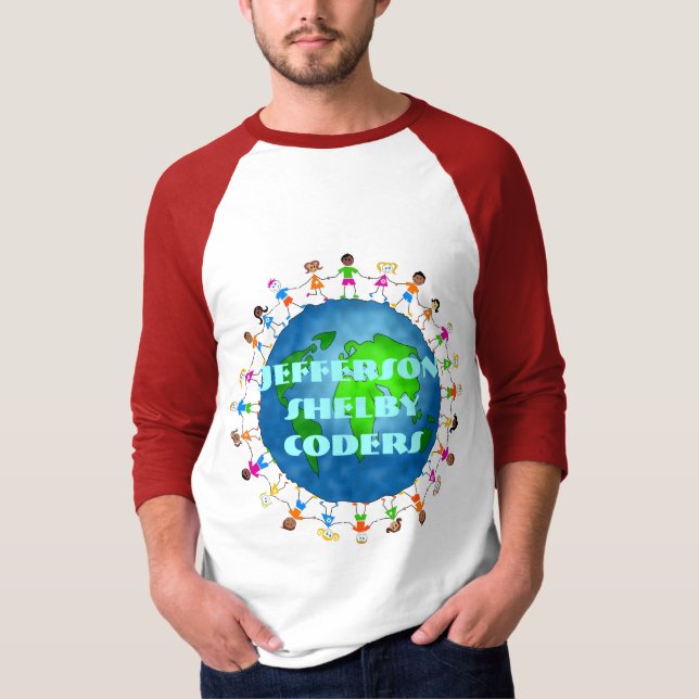 T-shirts Miúdos globais, codificadores de Jefferson Shelby (Frente)