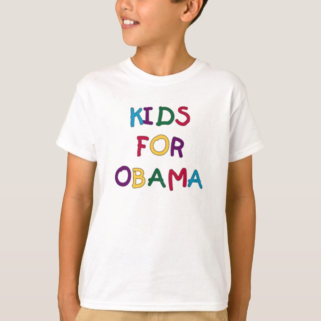 T-shirts Miúdos para Obama (Frente)