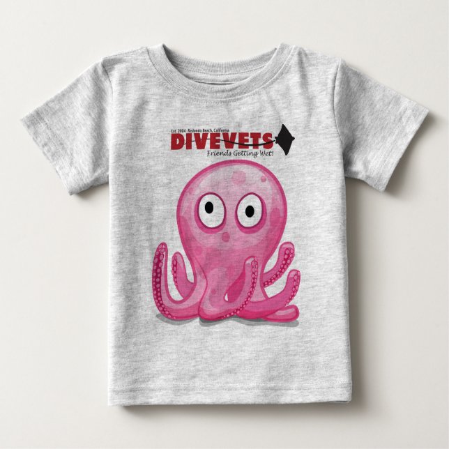 T-shirts Miúdos-T de DiveVets "Octo" (Frente)