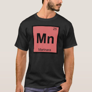 T-shirts Mn - Símbolo da Tabela Periódica da Química Marina