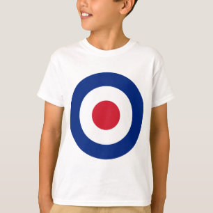 T-shirts Mod - Clássico Roundel - Alvo de Arqueiro Bullsey