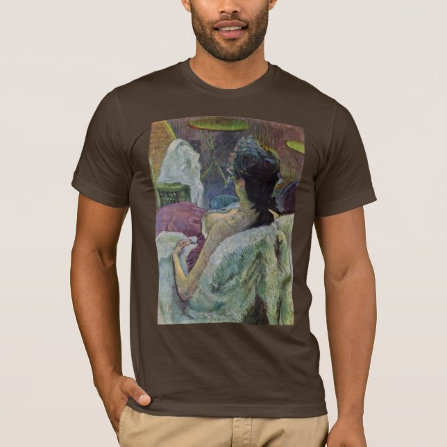 T-shirts Modelo de descanso por Toulouse-Lautrec Henri De (Frente)