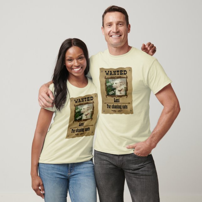 T-shirts Modelo de Foto Personalizada de Pet de Poster Wild (Unissex)