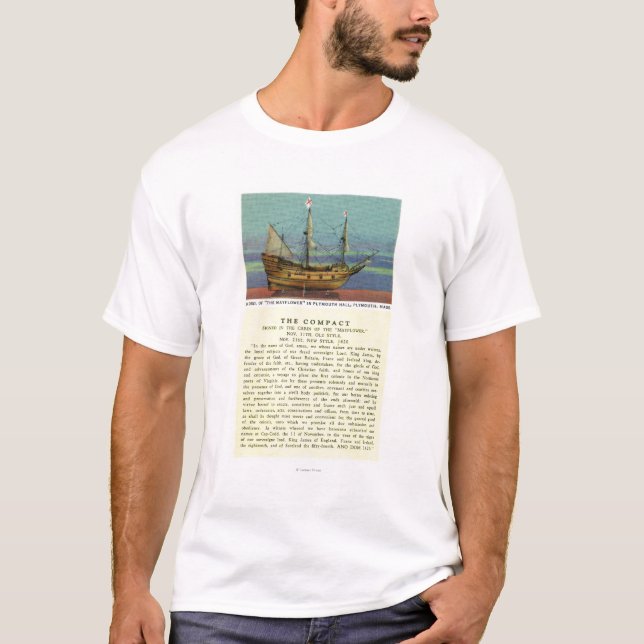 T-shirts Modelo de Mayflower (Frente)