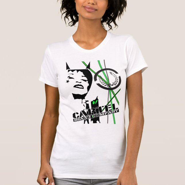 T-shirts Modelo de papel do cartel (Frente)