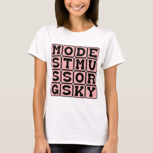T-shirts Modest Mussorgsky, compositor russo