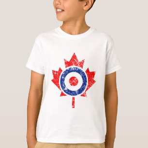 T-shirts Modificação canadense CANADÁ do Grunge de Round